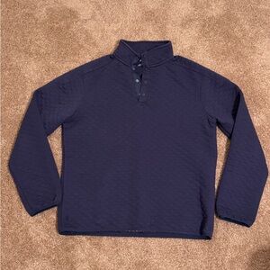 RHONE Men’s Quilted Quarter Snap Shirt Jacket Navy Blue